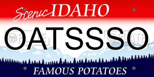 OATSSSO Idaho License Plate