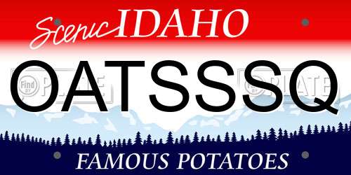 OATSSSQ Idaho License Plate