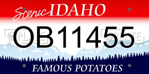 OB11455 Idaho License Plate