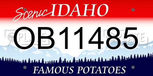 OB11485 Idaho License Plate