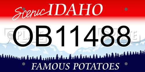 OB11488 Idaho License Plate
