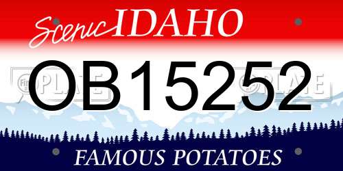 OB15252 Idaho License Plate