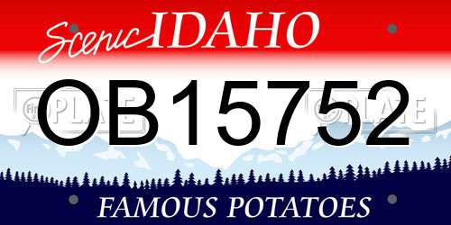 OB15752 Idaho License Plate