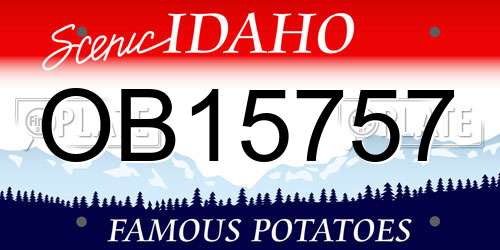 OB15757 Idaho License Plate