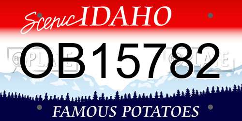 OB15782 Idaho License Plate