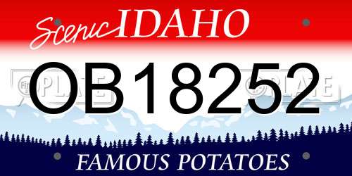 OB18252 Idaho License Plate