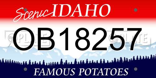 OB18257 Idaho License Plate