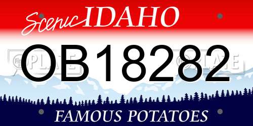 OB18282 Idaho License Plate