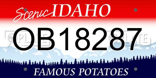 OB18287 Idaho License Plate