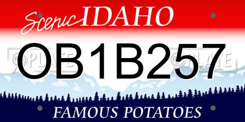 OB1B257 Idaho License Plate