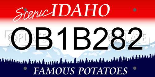 OB1B282 Idaho License Plate