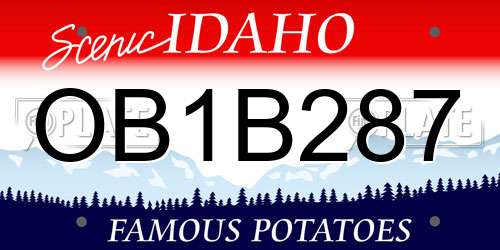 OB1B287 Idaho License Plate