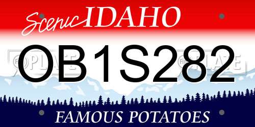 OB1S282 Idaho License Plate