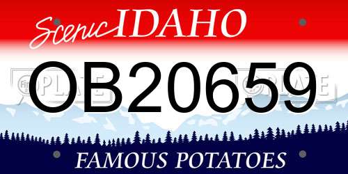 OB20659 Idaho License Plate