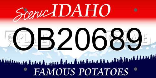 OB20689 Idaho License Plate