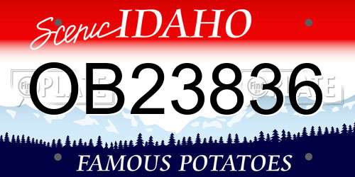 OB23836 Idaho License Plate