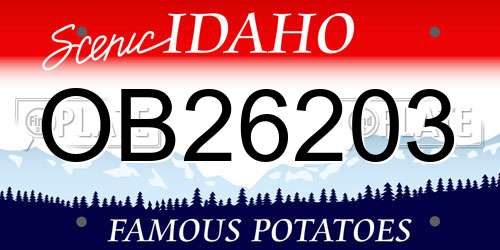 OB26203 Idaho License Plate
