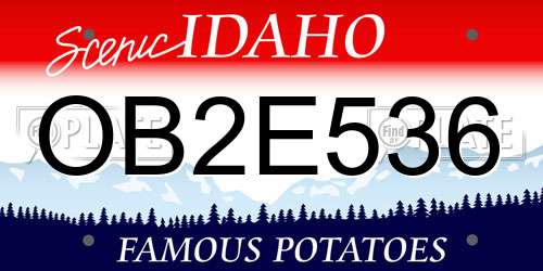 OB2E536 Idaho License Plate