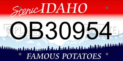 OB30954 Idaho License Plate