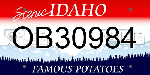 OB30984 Idaho License Plate