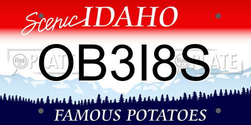 OB3I8S Idaho License Plate