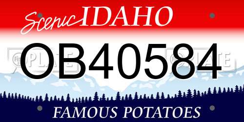 OB40584 Idaho License Plate