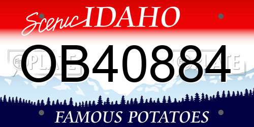OB40884 Idaho License Plate