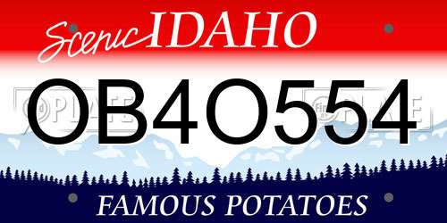 OB4O554 Idaho License Plate