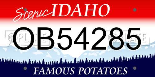 OB54285 Idaho License Plate
