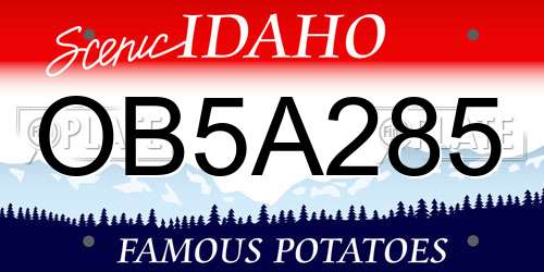 OB5A285 Idaho License Plate