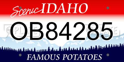 OB84285 Idaho License Plate