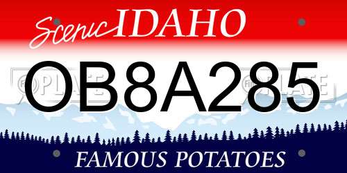 OB8A285 Idaho License Plate