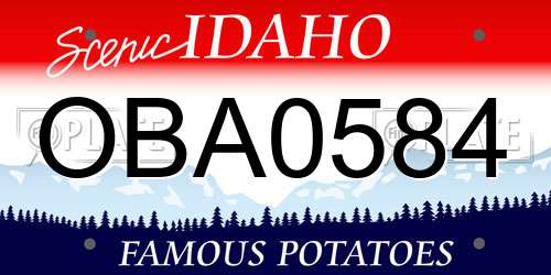 OBA0584 Idaho License Plate