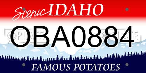 OBA0884 Idaho License Plate