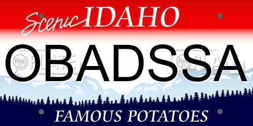 OBADSSA Idaho License Plate