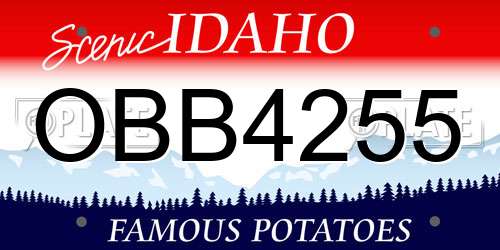 OBB4255 Idaho License Plate