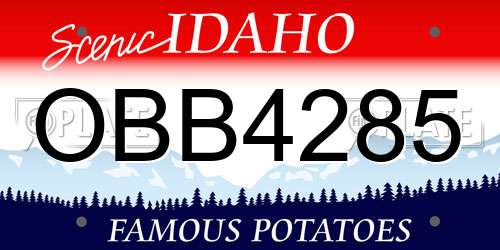 OBB4285 Idaho License Plate