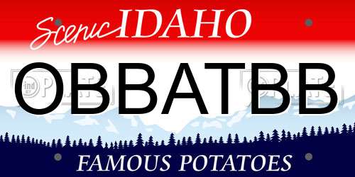 OBBATBB Idaho License Plate