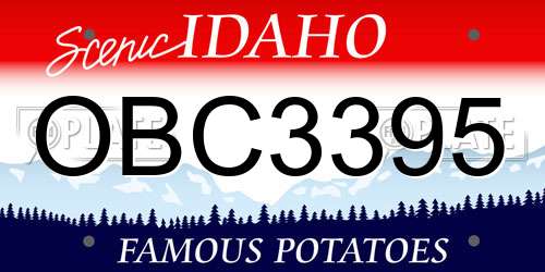 OBC3395 Idaho License Plate