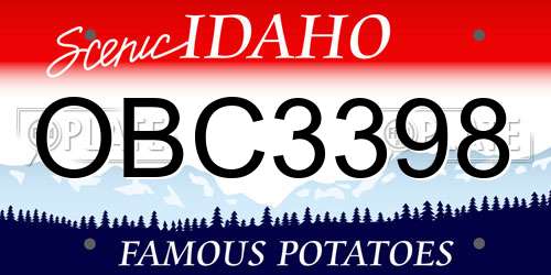 OBC3398 Idaho License Plate