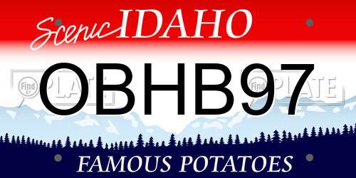 OBHB97 Idaho License Plate