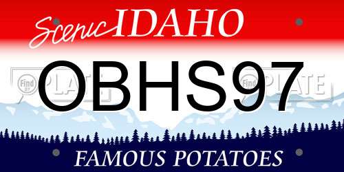 OBHS97 Idaho License Plate