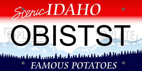 OBISTST Idaho License Plate