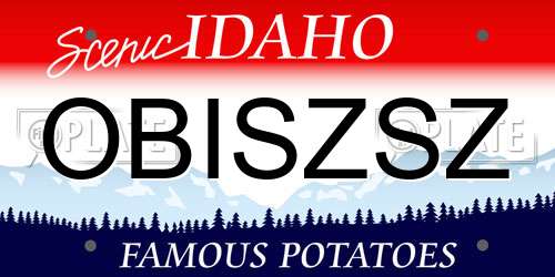 OBISZSZ Idaho License Plate