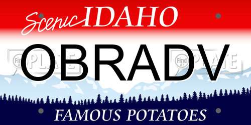 OBRADV Idaho License Plate