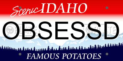 OBSESSD Idaho License Plate