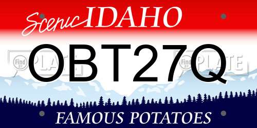 OBT27Q Idaho License Plate