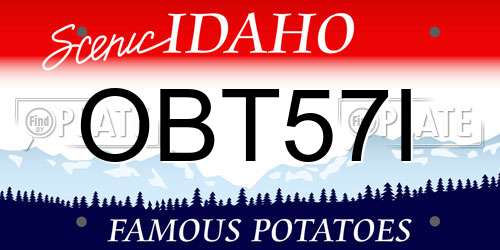 OBT57I Idaho License Plate