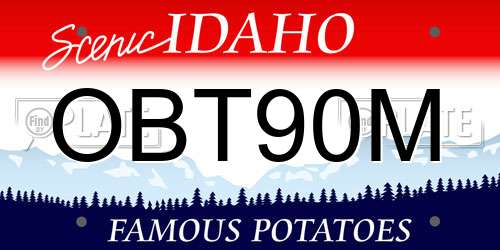 OBT90M Idaho License Plate