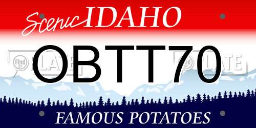OBTT70 Idaho License Plate